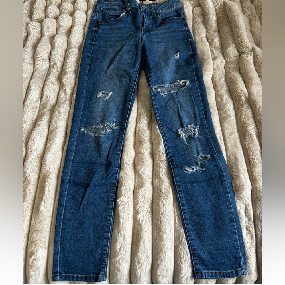 SO high rise Distressed Blue Jeans size 3